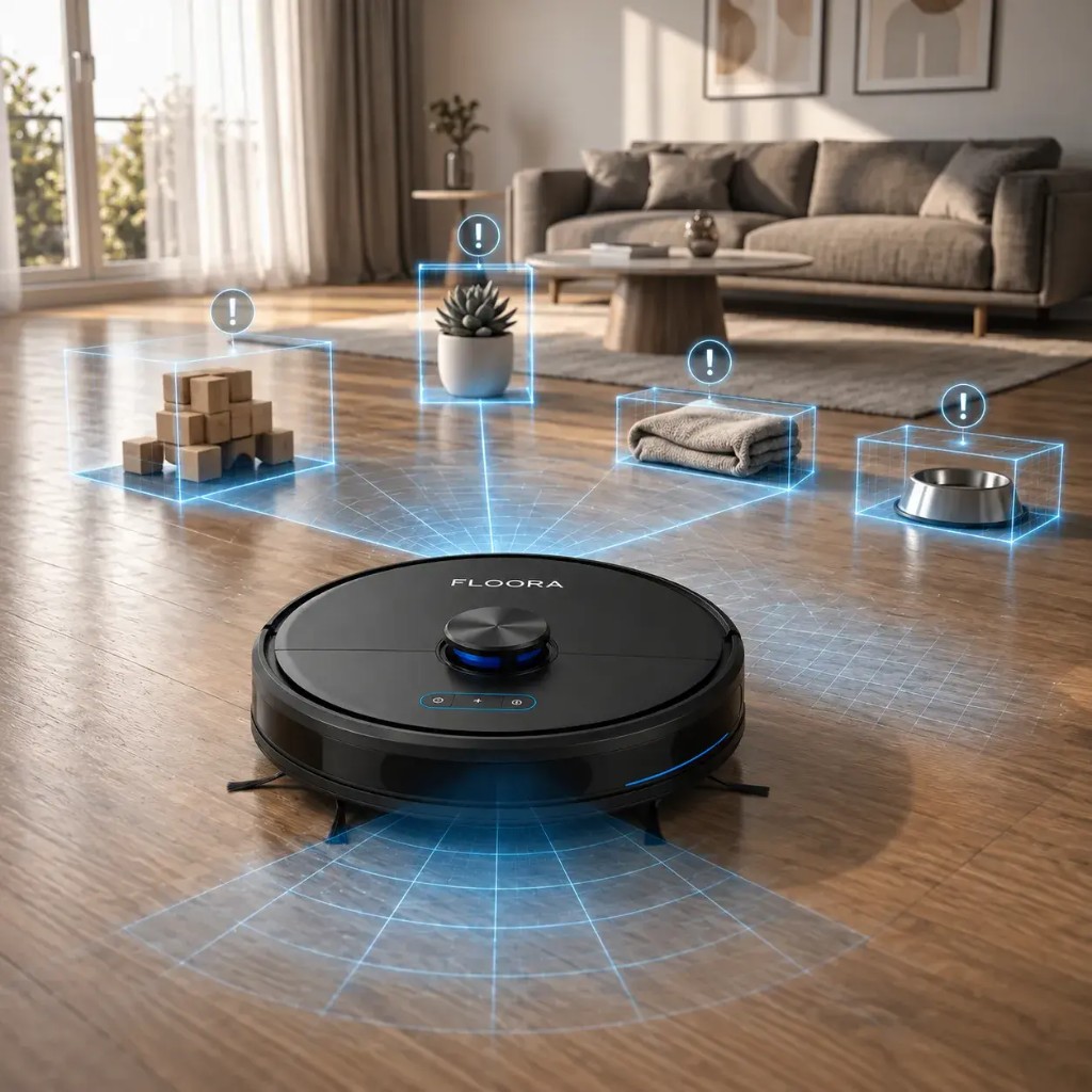 Floora navigazione laser LiDAR 360° che mappa la casa